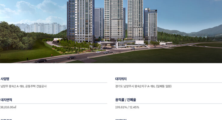 [부동산] 경기 남양주 왕숙2지구 ‘왕숙 아테라’ 5월 본청약 일정 안내