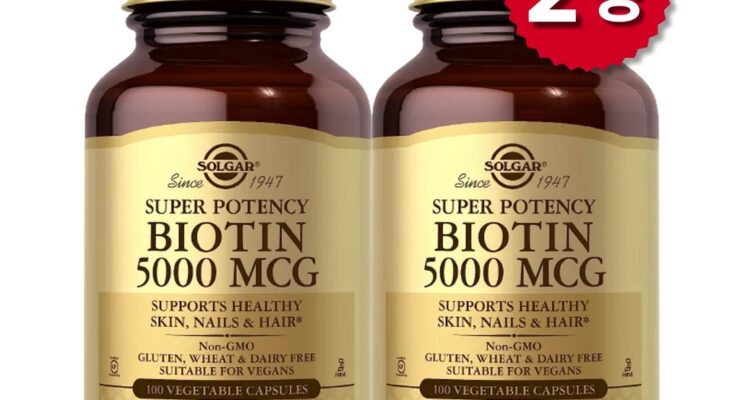 [핫딜] 솔가 비오틴 5000mcg x 100캡슐 2병 한정 특가 (36,900원)